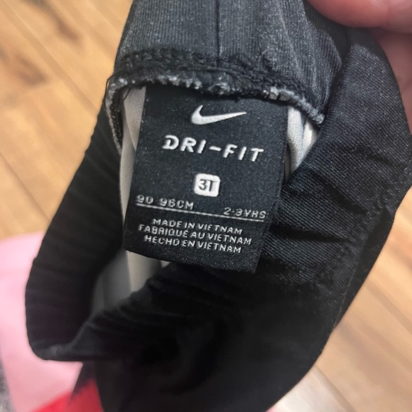 Nike Toddler Girls Pink and Black Leggings Set of 3 - Picture 5 of 7